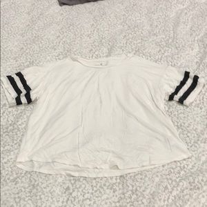 Striped short sleeve top